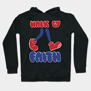 Walk by Faith - Retro Cartoon Legs Hoodie